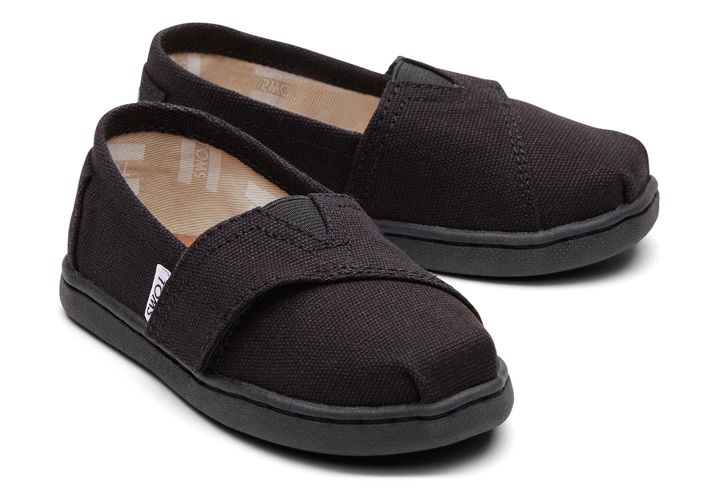 Toms Espadryle Dziecięce Czarne - Alpargata Tiny Płócienne - 08WZMKVCB